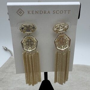 Kendra Scott Gold Tae Dangle Earring frames NWT